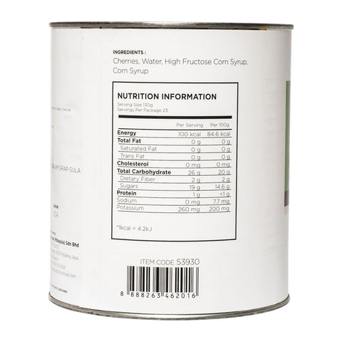 DARK SWEET CHERRIES PITTED IN SYRUP 3090G (#53930)