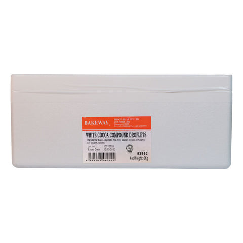 WHITE COCOA COMPOUND DROPLETS 6KG (#53992)