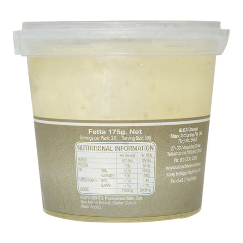 FETTA CHEESE 175G (#54089)