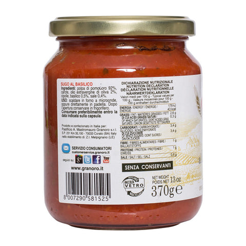 PASTA SAUCE BASILICO 370G (#54209)