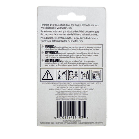 #3 BIRTHDAY CANDLE GREEN 2811-9103 (#54439)