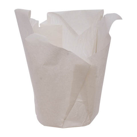 BAKING CASE TULIP 16X16CM WHITE 200PCS (#54490)