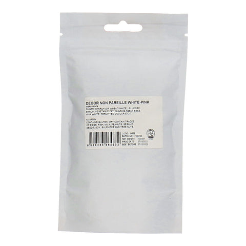 NON PAREILLE WHITE & PINK 100G (#54538)