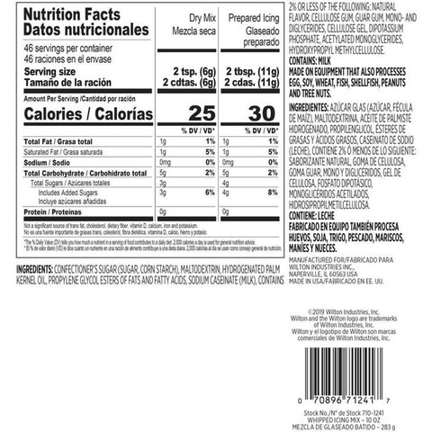 VANILLA ICING WHIPPING MIX 14OZ 710-1241 (#54627)