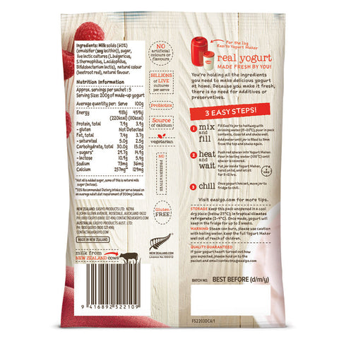 GREEK RASPBERRY YOGHURT POWDER 240G (#54698)