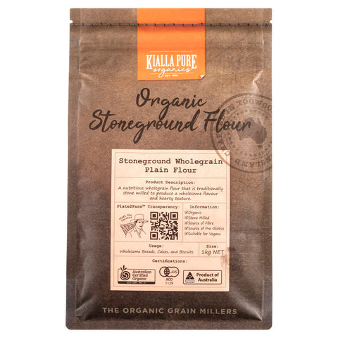 ORGANIC STONEGROUND WHOLEGRAIN FLOUR 1KG (#55044)