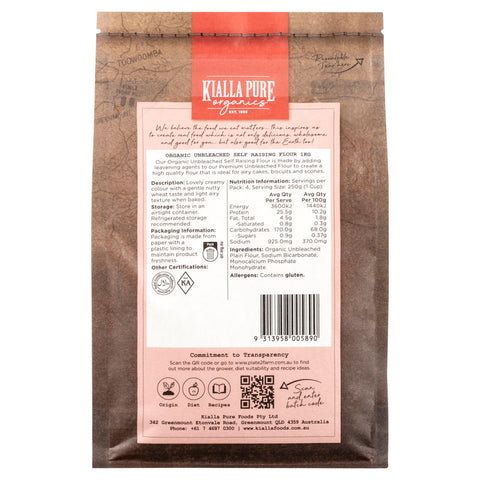 ORGANIC UNBLEACHED SELF RAISING FLOUR 1KG (#55047)