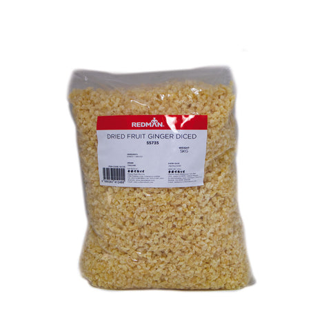 DRIED DICED GINGER 5MM 5KG (#55735)