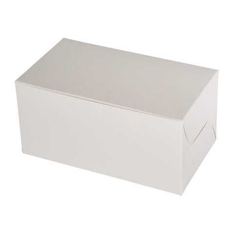 CAKE BOX PLAIN WHITE 7X4X3.5" 5PCS (#56254)