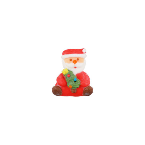 ICING DECOR SANTA W X'MAS TREE 7X38X34MM ASN20 (#56316)