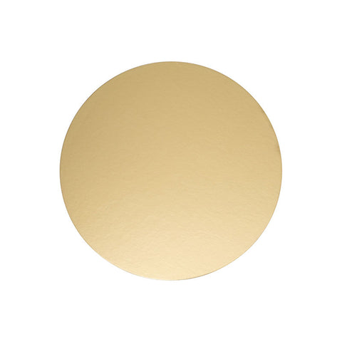 CAKEBOARD 6" ROUND/GOLD 5PCS (#56341)