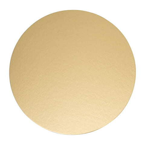 CAKEBOARD 9" ROUND/GOLD 5PCS (#56344)