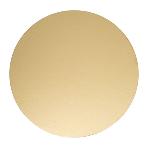 CAKEBOARD 10" ROUND/GOLD 5PCS (#56345)