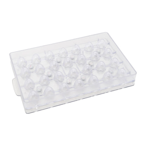 CHOCOLATE 3D EGG MOULD BALL 28PCS 23X30XH23MM (#56665)