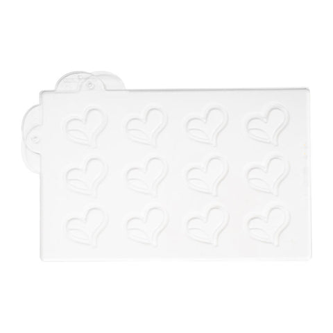 CHOCOLATE FUNNY HEART MOULD 43X40MM 12PCS (#56671)