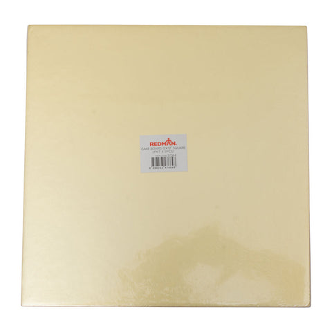 CAKE BOARD 12" SQUARE GOLD 5PCS (#57064)