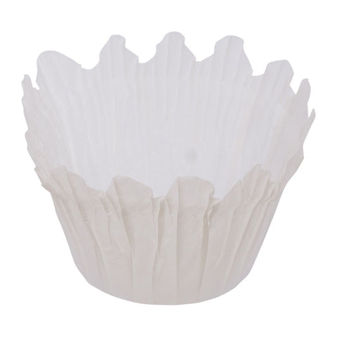 GREASEPROOF BAKING CASE 40X35MM FLOWER WHITE (#57171)