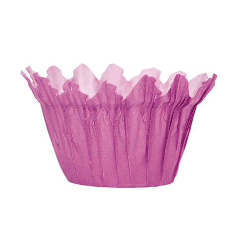 GREASEPROOF BAKING CASE 40X35MM FLOWER PURPLE (#57172)