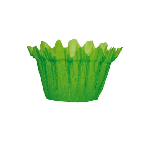 GREASEPROOF BAKING CASE 40X35MM FLOWER GREEN (#57173)