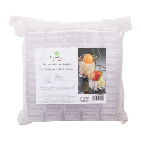 DESSERT CUP SQUARE 50ML 100PCS (#57412)