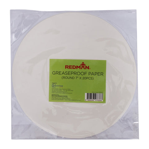 GREASEPROOF PAPER ROUND 7" 20PC (#57443)
