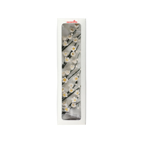 GUM PASTE FLOWER STEVENUT SPRAY WHITE 6X24CM (#57491)