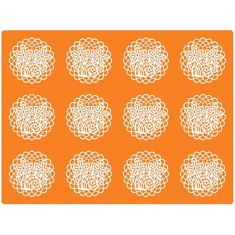 SILICON MAT DAISY ROUND40X30CM (#57646)