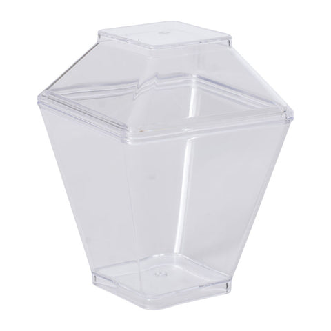 DESSERT CUP WITH COVER SQUARE 110ML (#57776)