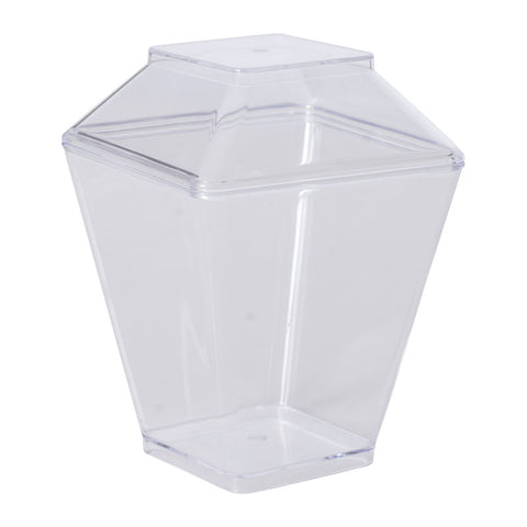 DESSERT CUP WITH COVER SQUARE 220ML (#57777)