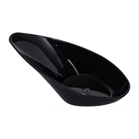 BLACK SPOON SHAPED SAUCE DISH 20ML (#57778)