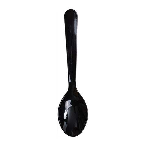 SPOON DESSERT ROUND BLACK105MM 60PCS (#57779)