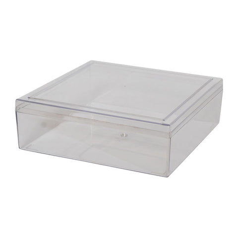 CLEAR SQUARE PS CONTAINER 180X180XH60MM FF185 (#57814)