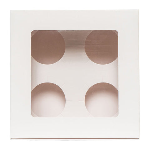 CUPCAKE BOX 4'S PLAIN 5PCS (#57829)