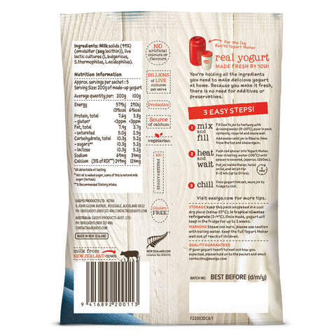 NATURAL BASE YOGHURT POWDER 140G (#57842)