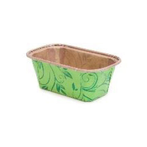 PLUM LOAF PAN MOULD GREEN 80X40 10PC (#57943)