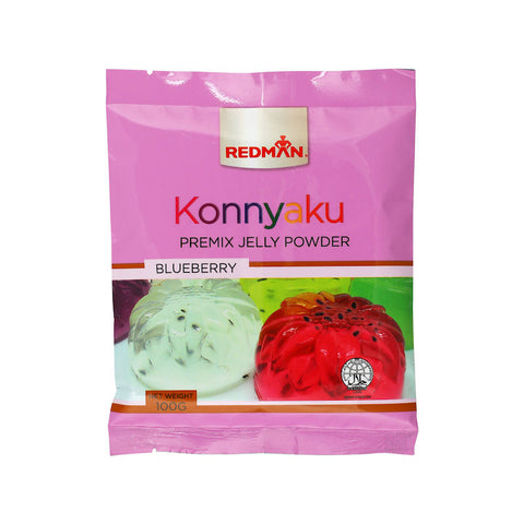 KONNYAKU PREMIX JELLY POWDER BLUEBERRY 100G (#58014)
