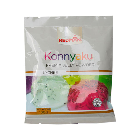 KONNYAKU PREMIX JELLY POWDER LYCHEE 100G (#58015)