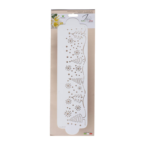 STENCIL RECT XMAS TRES 34X9CM 40-W173 (#58030)