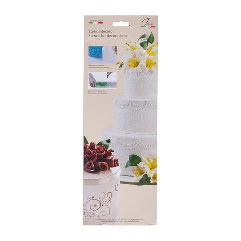 STENCIL RECT XMAS TRES 34X9CM 40-W173 (#58030)