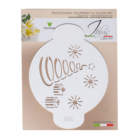 STENCIL ROUND XMAS D10CM 40-W185 (#58031)