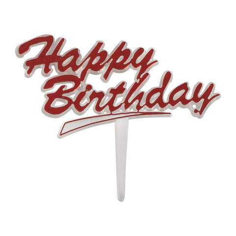 HAPPY BIRTHDAY CLEAR TAG (RED) 5PCS (#58109)