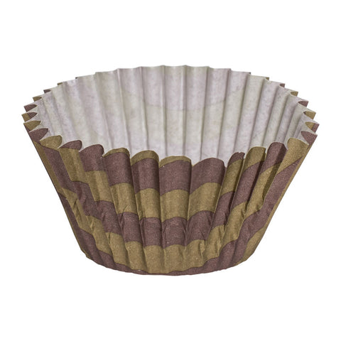 GREASEPROOF BAKING CASE 75MM BROWN/GOLD 500PCS (#58370)