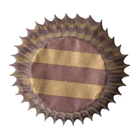 GREASEPROOF BAKING CASE 75MM BROWN/GOLD 500PCS (#58370)