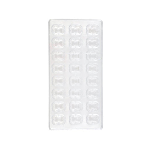 MOULD CHOCOLATE 275X135X24MM PC DBLE HEART 24 CAV (#58394)