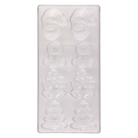 CHOCOLATE MOULD CHRISTMAS 8 CAVITY (#58403)