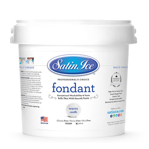 WHITE ROLLED FONDANT VANILLA 5KG (#58421)