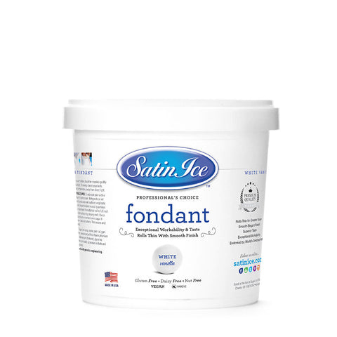 WHITE ROLLED FONDANT VANILLA 1KG (#58423)