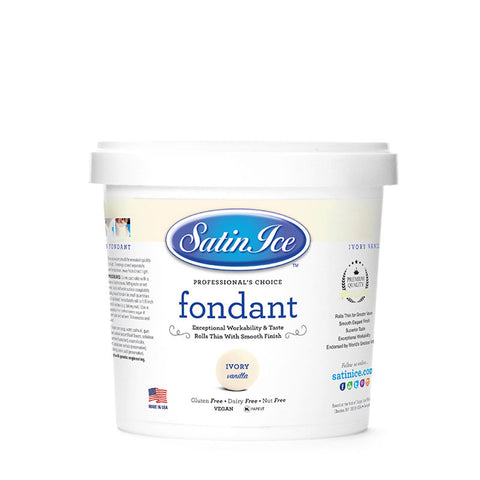 IVORY ROLLED FONDANT VANILLA 1KG (#58426)