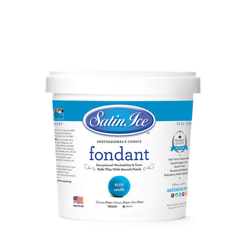 BLUE ROLLED FONDANT VANILLA 1KG (#58432)