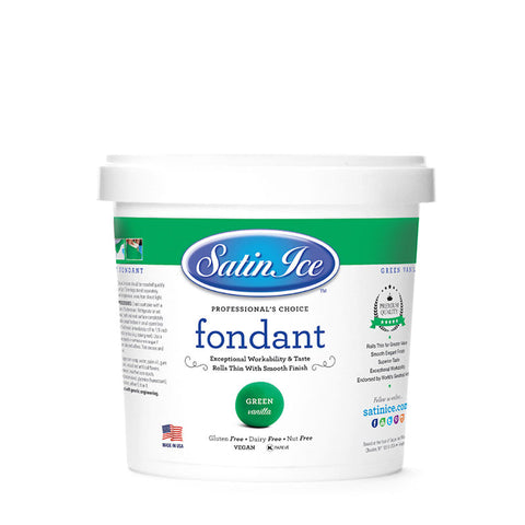 GREEN ROLLED FONDANT VANILLA 0.91KG (#58434)